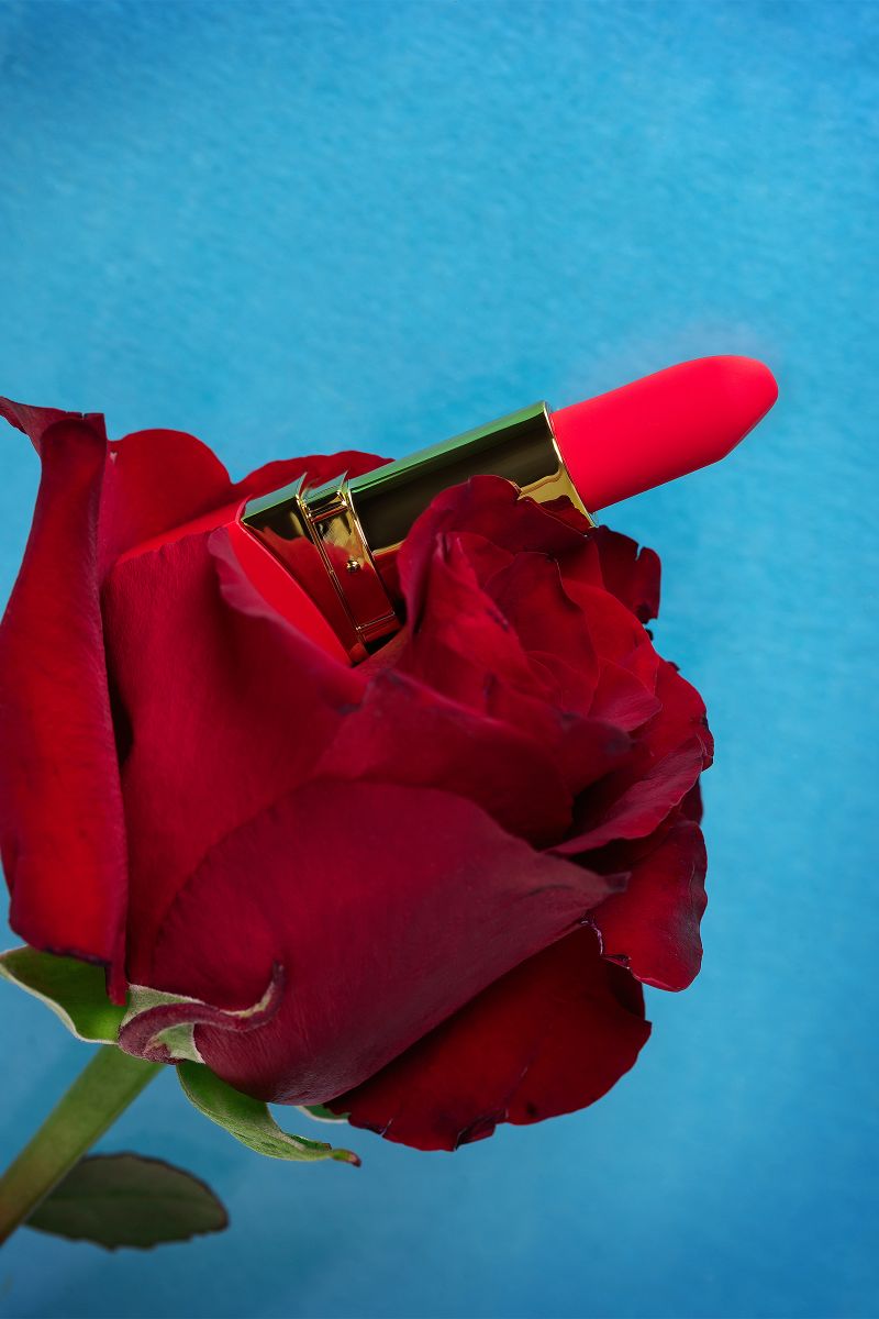 Красный вибратор-помада Pansies - 9 см. 15