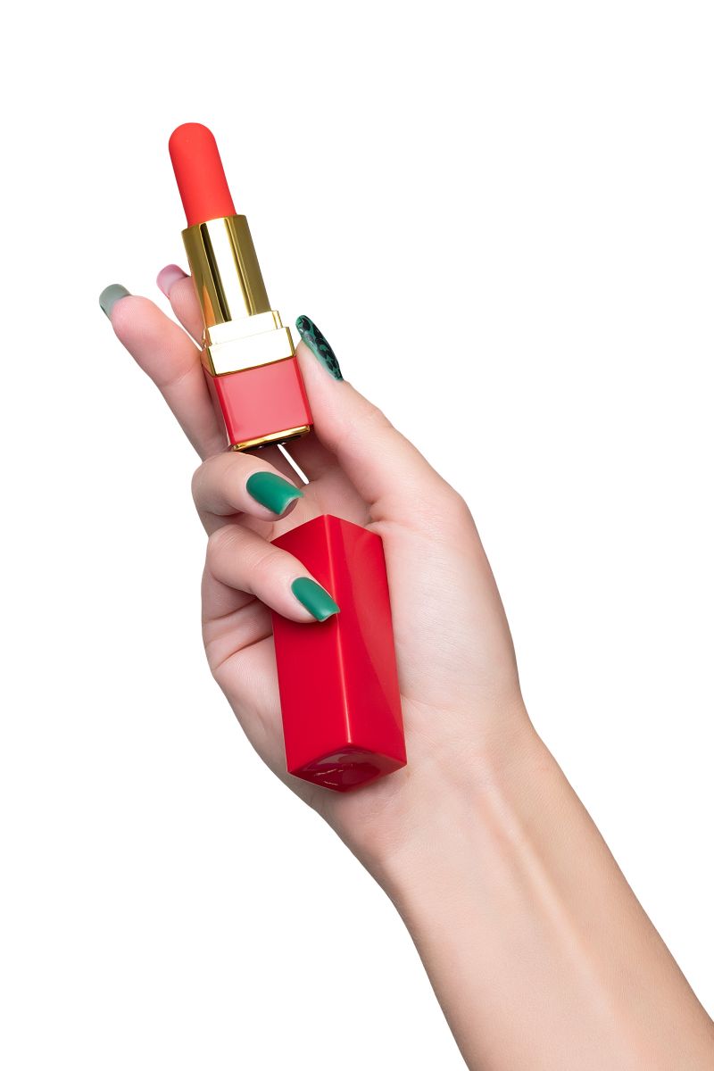 Красный вибратор-помада Pansies - 9 см. 8