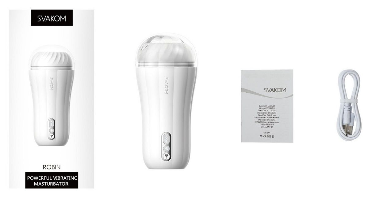 Белый вибромастурбатор Robin - 19,8 см. 6