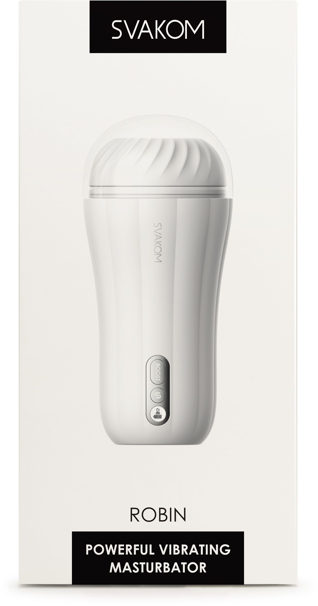 Белый вибромастурбатор Robin - 19,8 см. 7