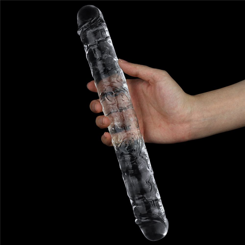 Прозрачный двусторонний фаллоимитатор Flawless Clear Double Dildo - 30 см. 3