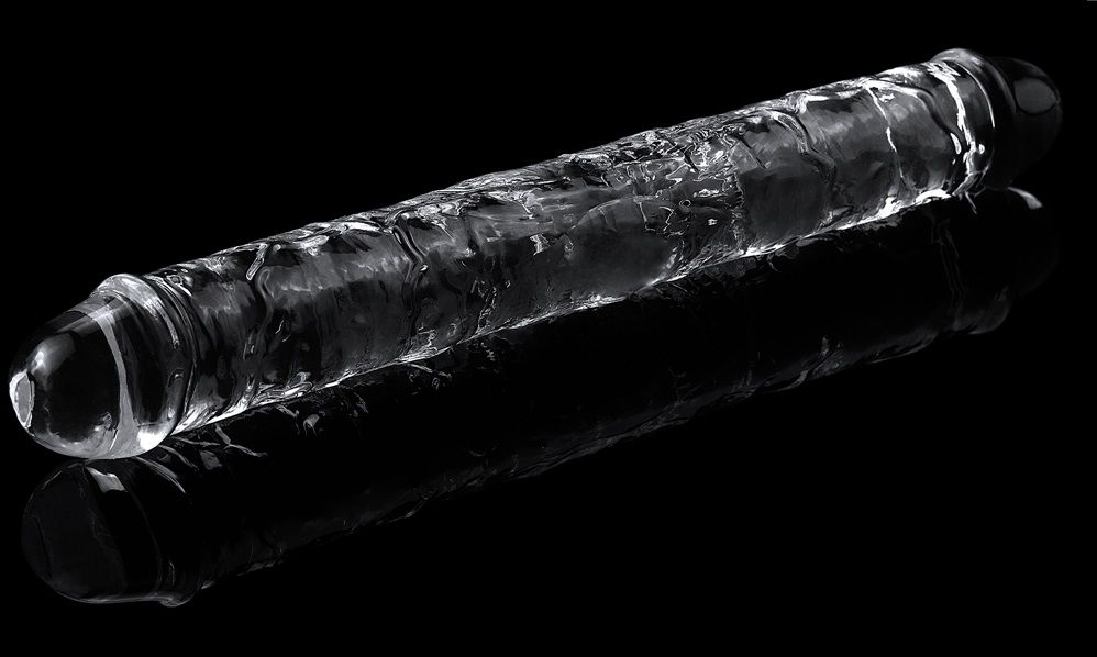 Прозрачный двусторонний фаллоимитатор Flawless Clear Double Dildo - 30 см. 6