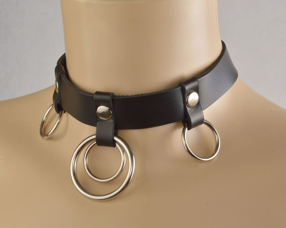 Черный чокер "Квадро" 1