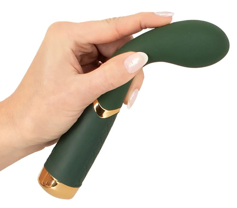 Зеленый стимулятор точки G Luxurious G-Spot Massager - 19,5 см. 2