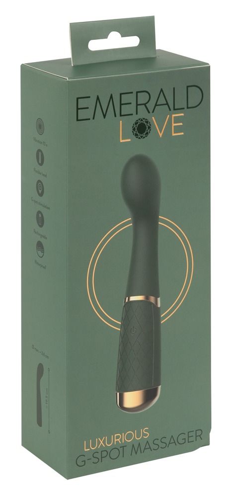 Зеленый стимулятор точки G Luxurious G-Spot Massager - 19,5 см. 5