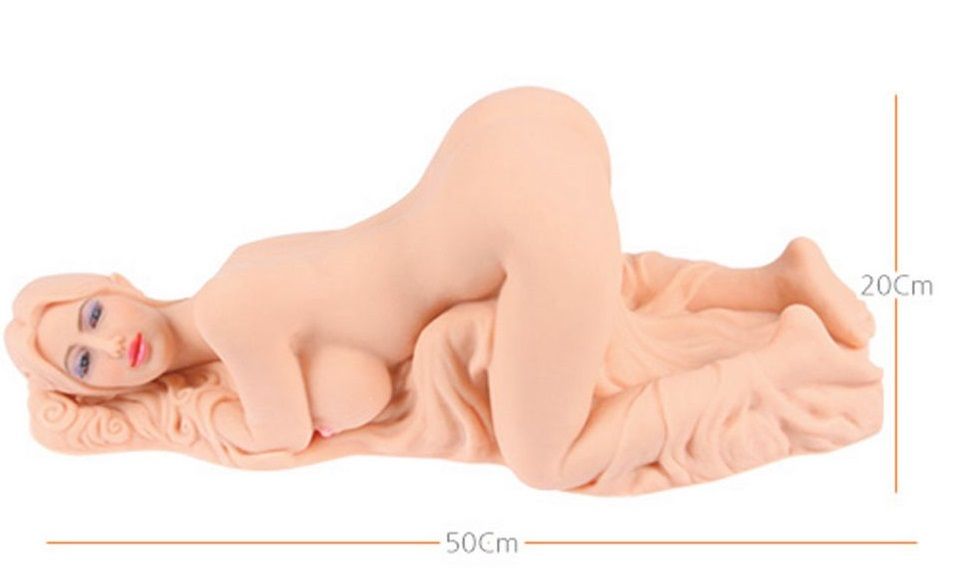 Телесный вибромастурбатор Valentina Auto с двумя любовными отверстиями 4