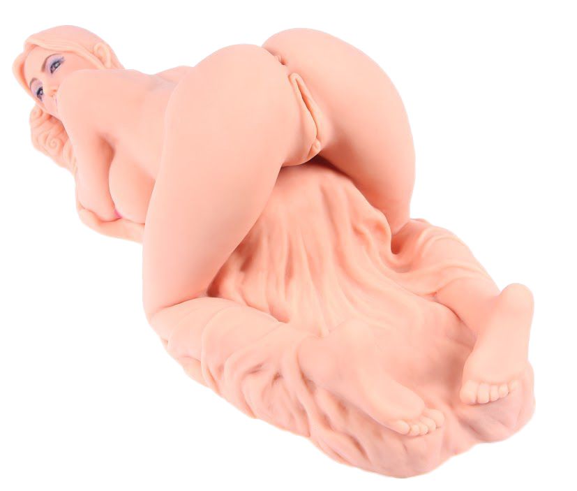 Телесный вибромастурбатор Valentina Auto с двумя любовными отверстиями 1