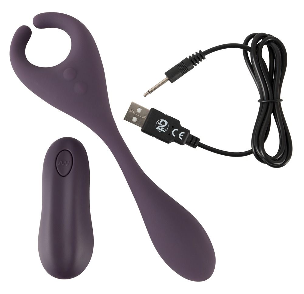 Фиолетовый универсальный вибратор Remote Controlled Couples Vibrator 9