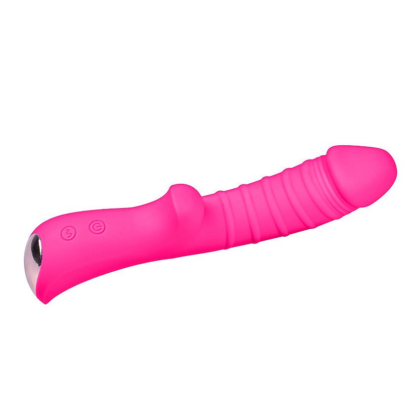 Ярко-розовый вибромассажер 5" Silicone Wild Passion - 19,1 см. 4