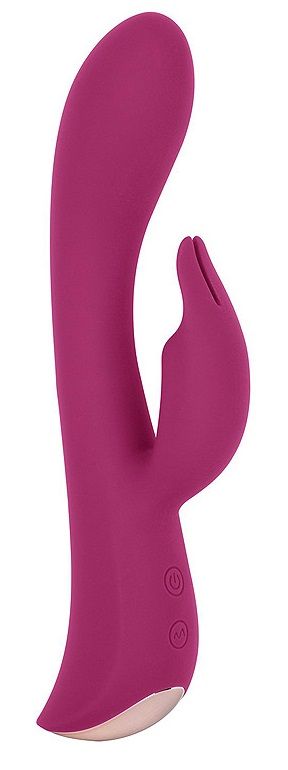 Бордовый вибромассажер-кролик 5" Silicone Bunny Love - 19,1 см.
