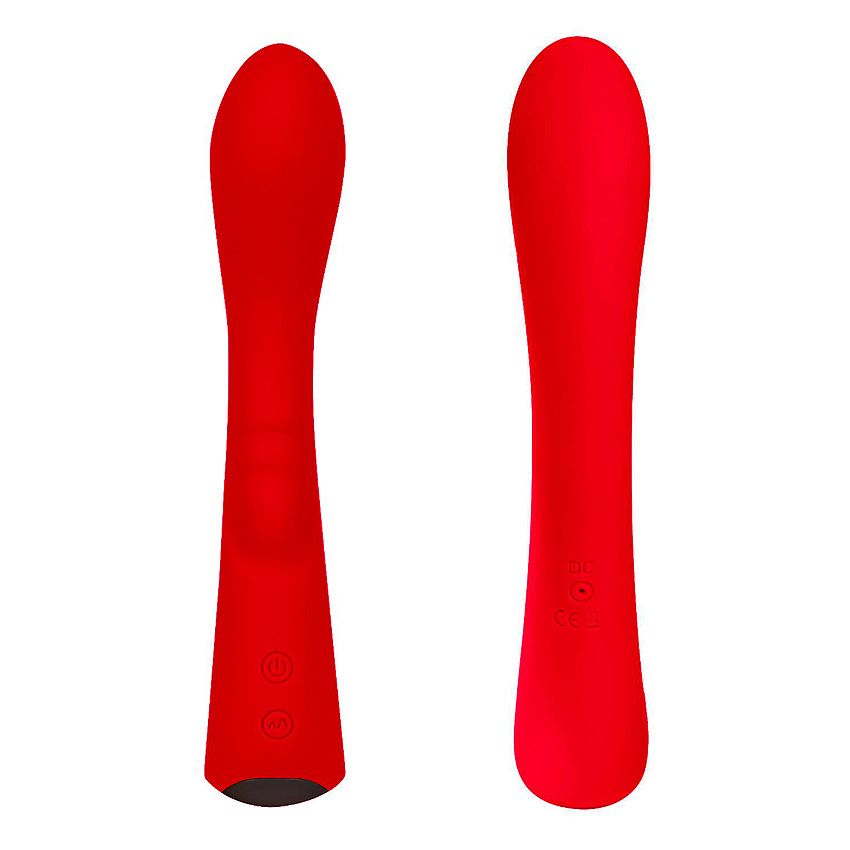 Красный вибромассажер 6" Silicone G-Spot Fun - 19,1 см. 3