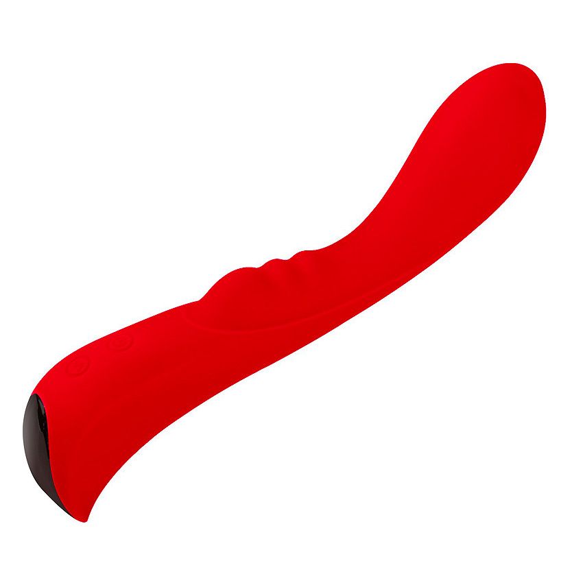 Красный вибромассажер 6" Silicone G-Spot Fun - 19,1 см.