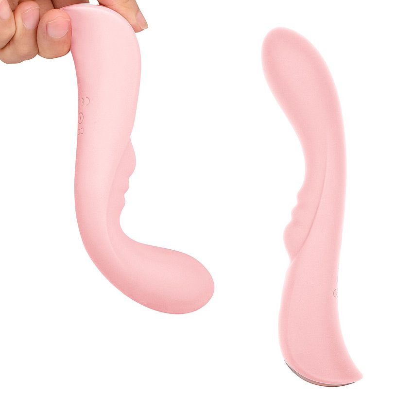 Нежно-розовый вибромассажер 6" Silicone G-Spot Fun - 19,1 см. 4