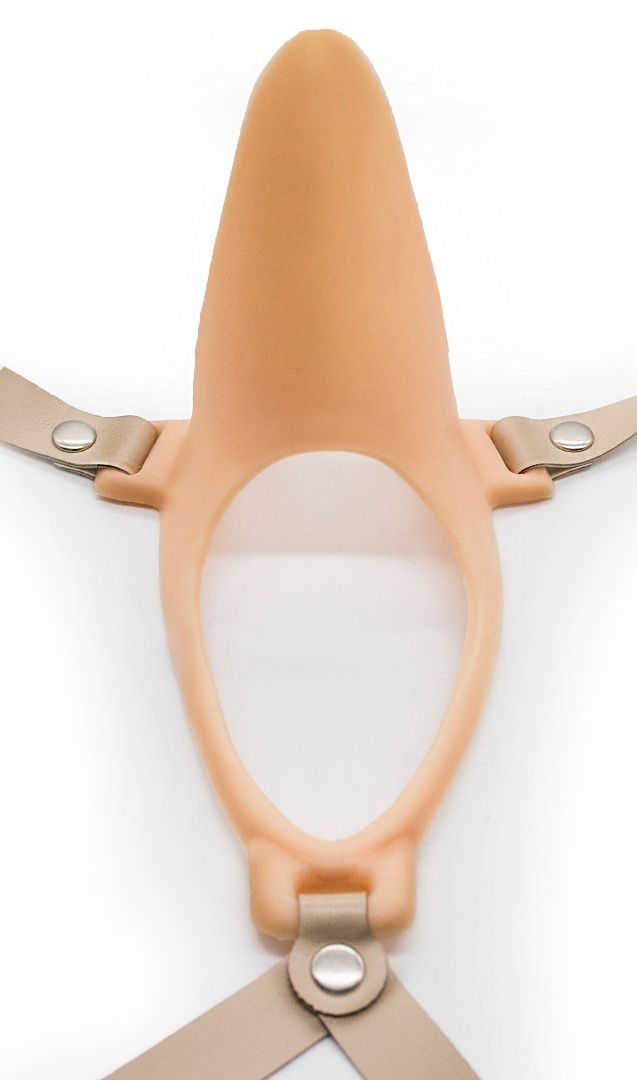 Телесный эректор-ложечка с фиксацией на ремешках MEN STYLE 2