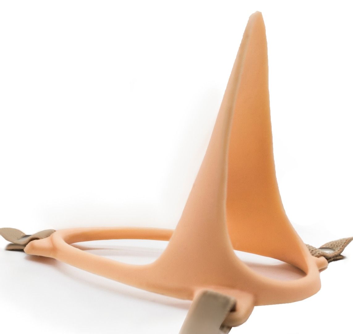 Телесный эректор-ложечка с фиксацией на ремешках MEN STYLE 8