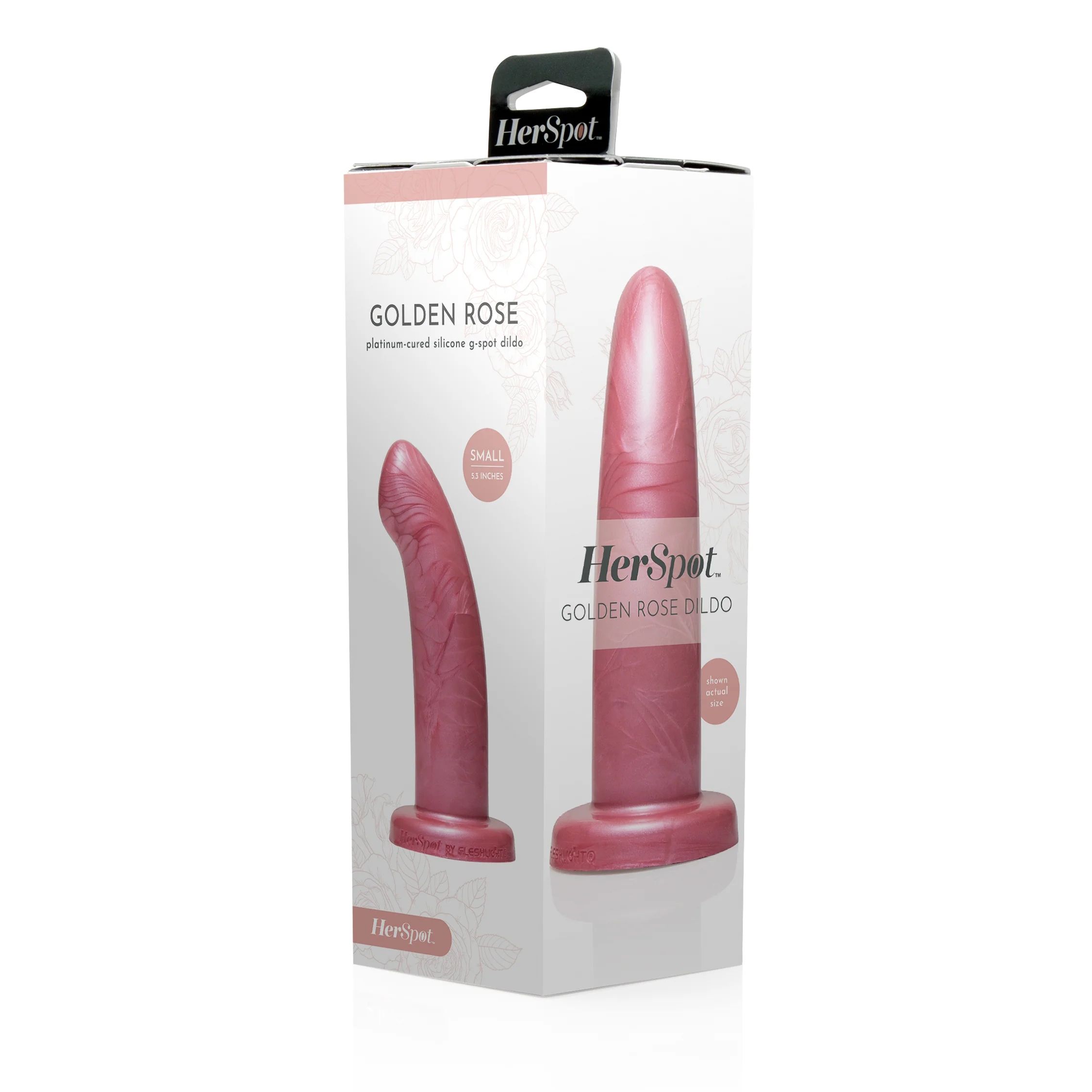 Розовый фаллоимитатор Golden Rose Dildo Small - 13,5 см. 5