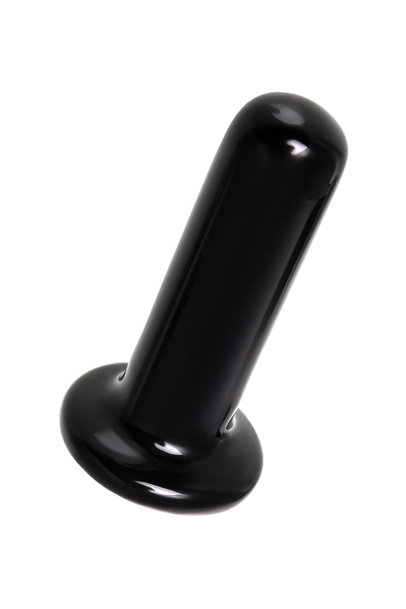 Черный стеклянный мини-вибратор - 10 см. 3