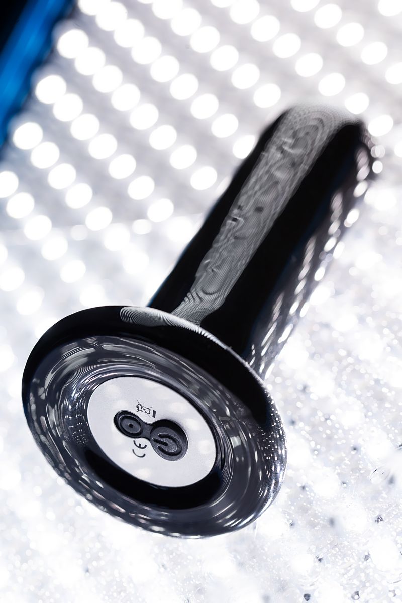 Черный стеклянный мини-вибратор - 10 см. 9