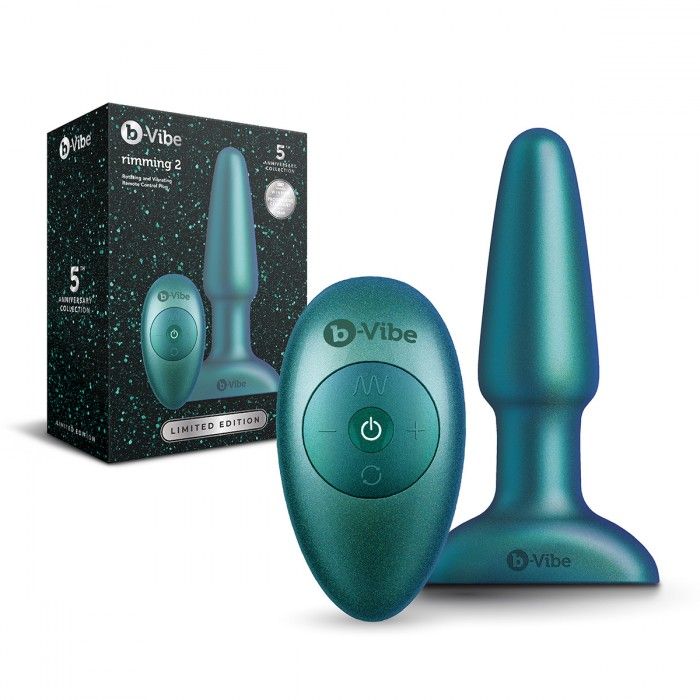 Изумрудная анальная вибропробка Rimming Plug 2 - 15 см. 2