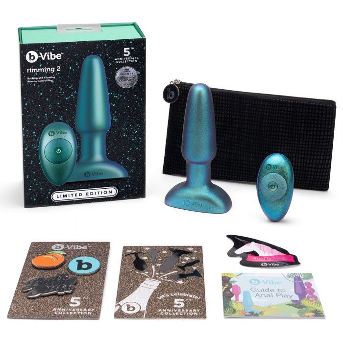 Изумрудная анальная вибропробка Rimming Plug 2 - 15 см. 3