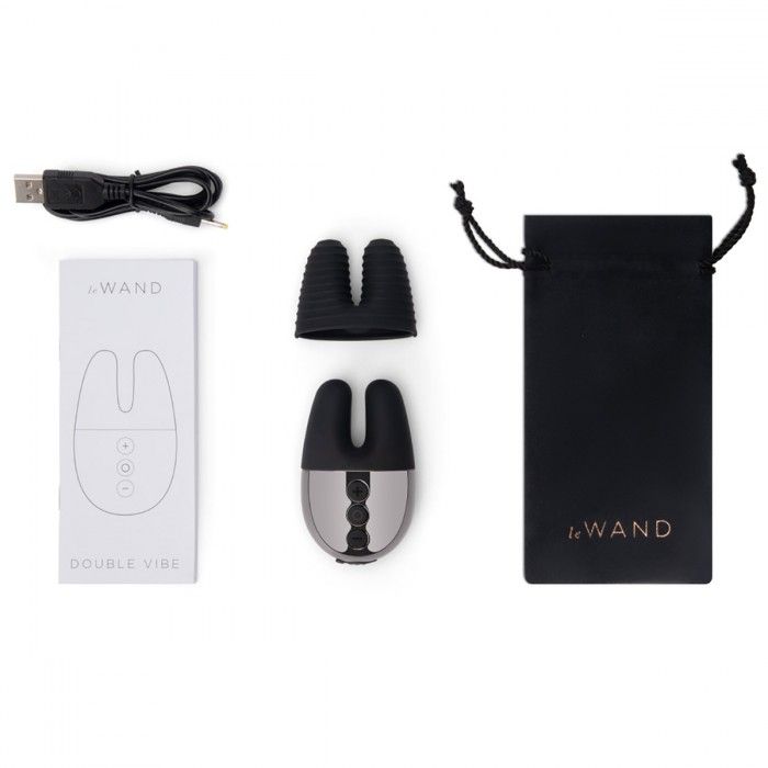 Черный вибратор с ушками Le Wand Double Vibe 4