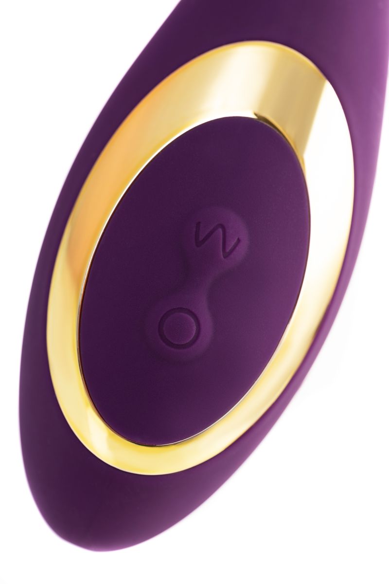 Фиолетовый вибромассажер с двойной стимуляцией Mave 13