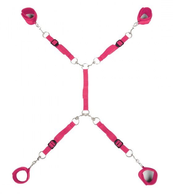 Ярко-розовый набор фиксаций на кровати Classic Bed Spreader 1