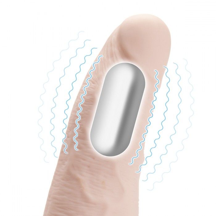 Телесный перезаряжаемый вибрострапон - 18 см. 4