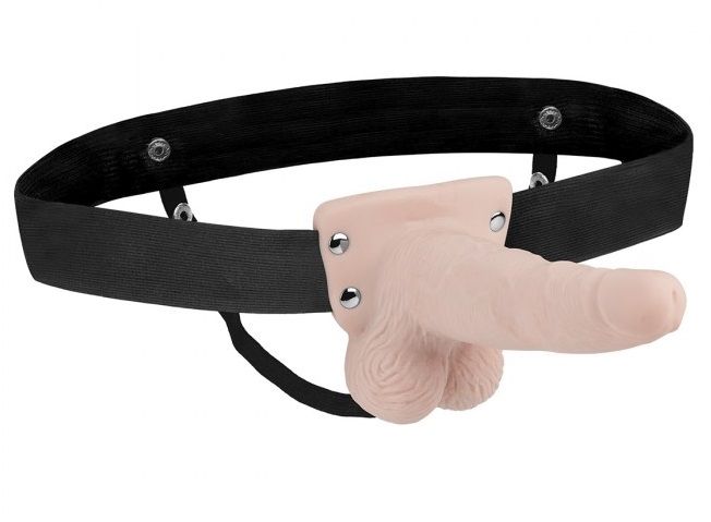 Телесный перезаряжаемый вибрострапон - 18 см. 1