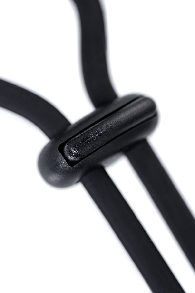 Черное эрекционное лассо на пенис Jat 8