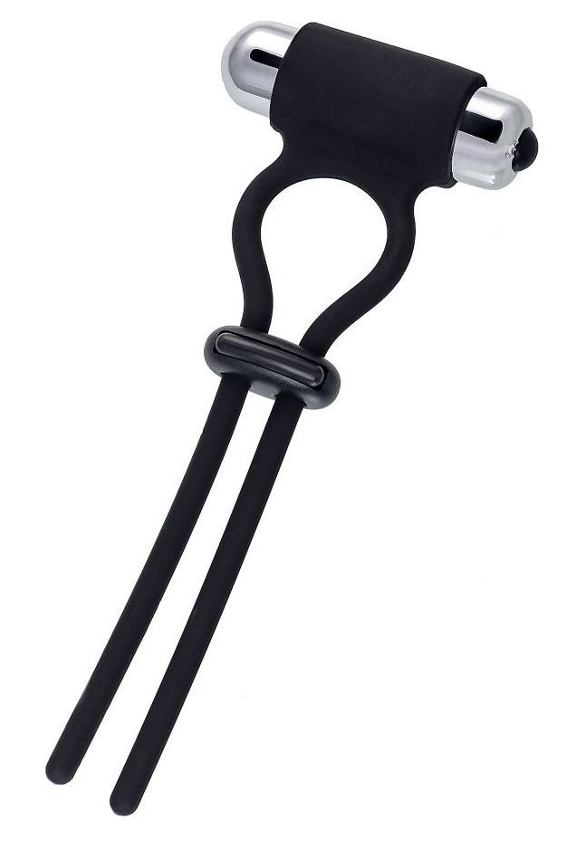 Черное эрекционное лассо на пенис Jat 1