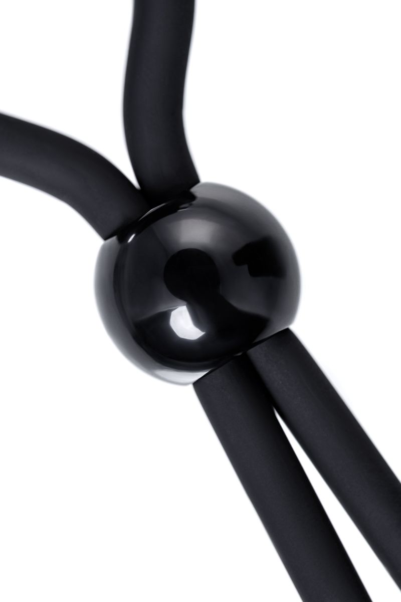Черное эрекционное лассо Ect с виброэлементом 8