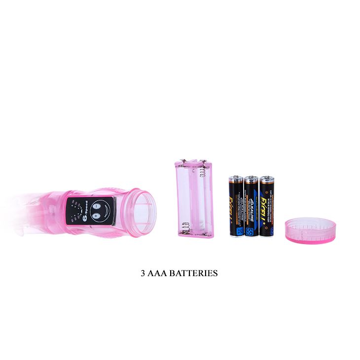 Розовый вибратор с анальным и клиторальным отростками Intimate Tease - 22,5 см. 6