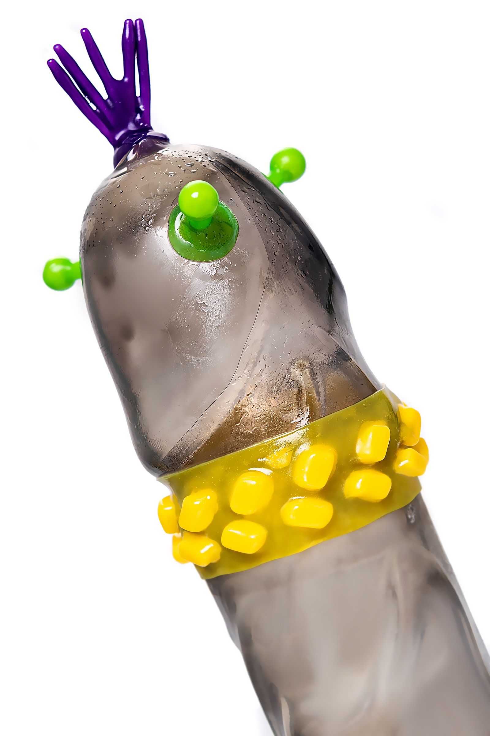 Черный стимулирующий презерватив «Хозяин тайги» с ароматом абрикоса - 1 шт. 6