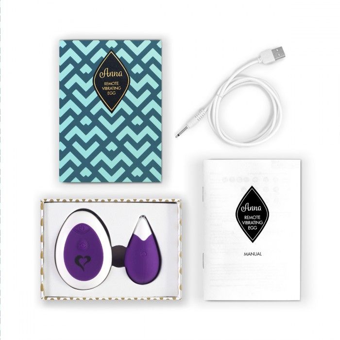 Фиолетовое виброяйцо на радиоуправлении Anna Vibrating Egg Remote 2