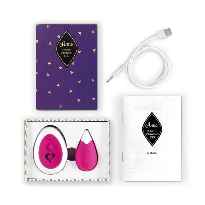 Розовое виброяйцо на радиоуправлении Anna Vibrating Egg Remote 3