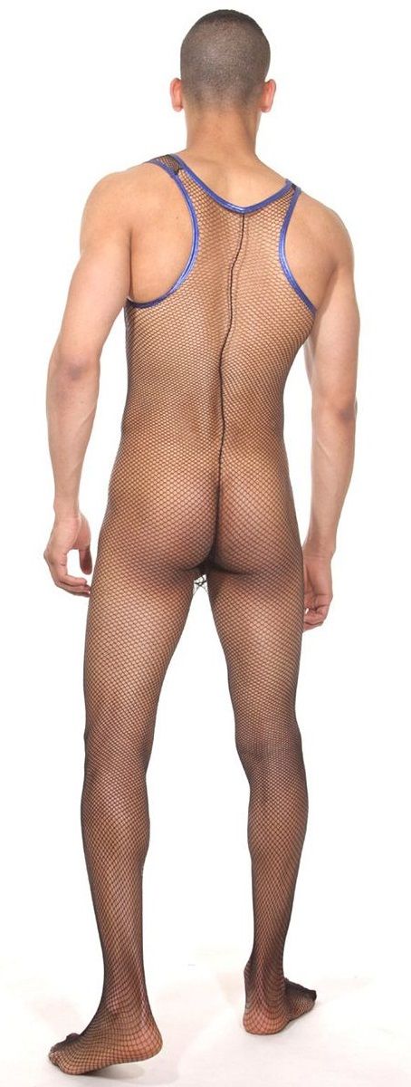 Мужское боди в мелкую сетку 2