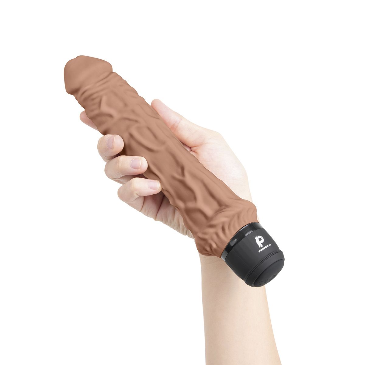 Кофейный вибратор-реалистик 8" Girthy Realistic Vibrator - 24,5 см. 2
