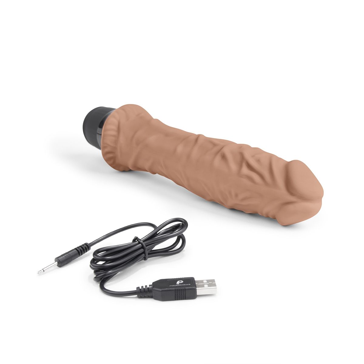 Кофейный вибратор-реалистик 8" Girthy Realistic Vibrator - 24,5 см. 3