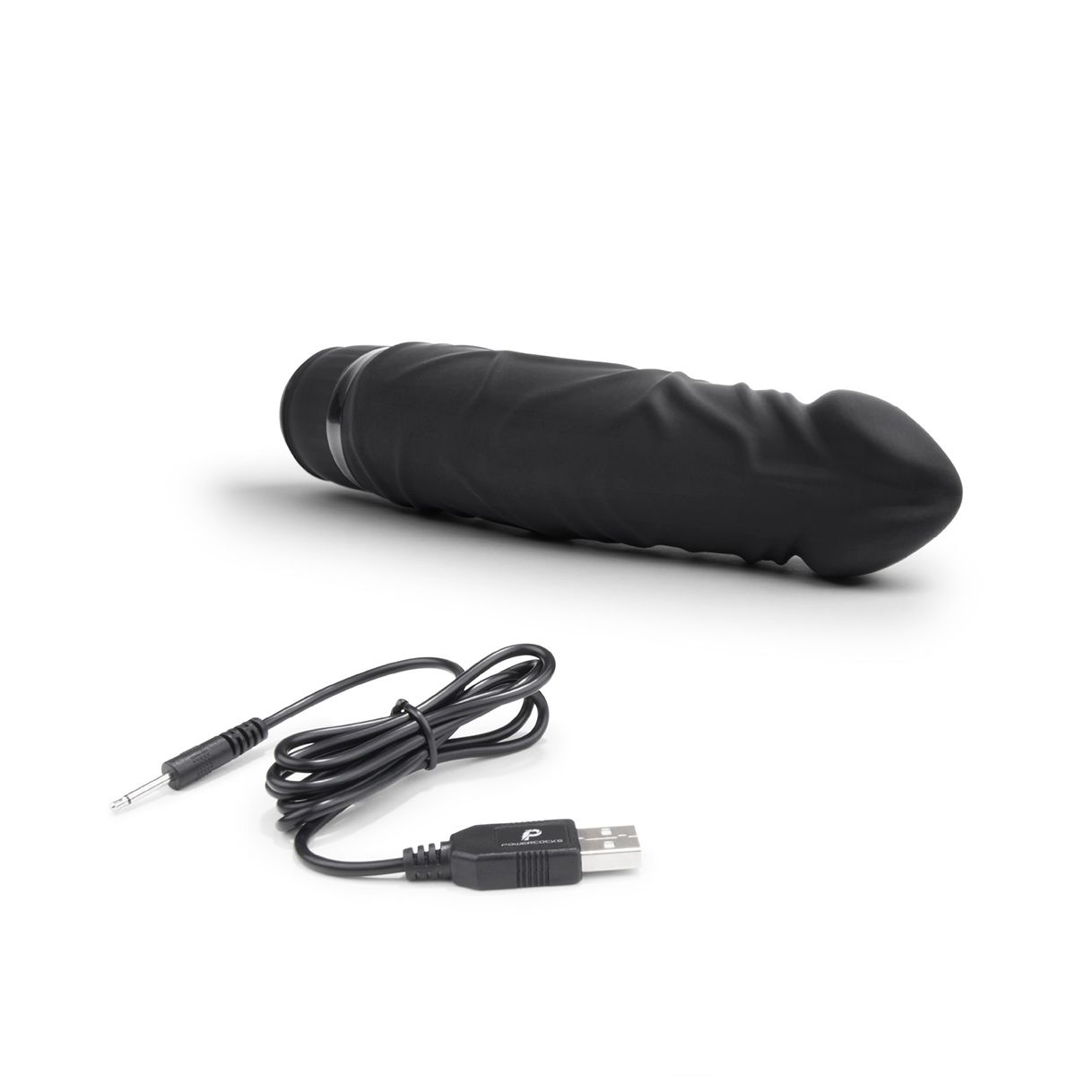 Черный вибратор-реалистик 6.5" Girthy Realistic Vibrator - 19 см. 3