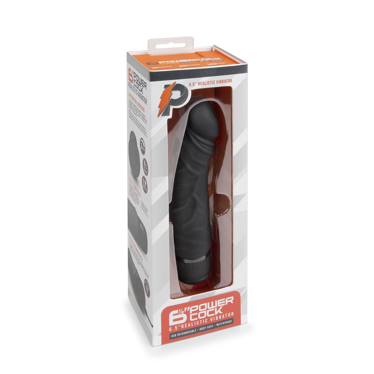 Черный вибратор-реалистик 6.5" Girthy Realistic Vibrator - 19 см. 4
