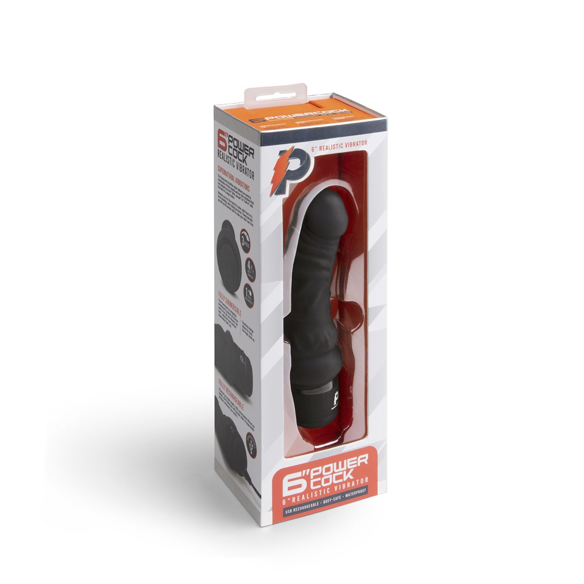 Черный вибратор-реалистик 6" Realistic Vibrator - 17 см. 4