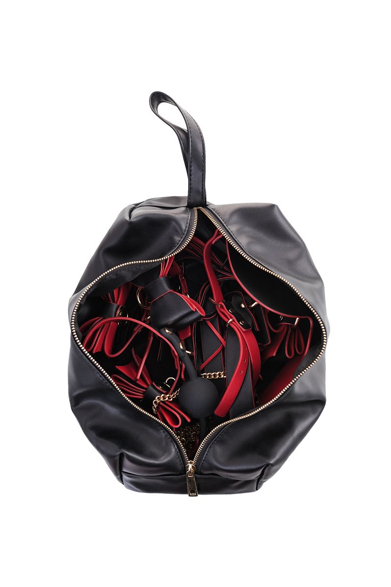 Черно-красный бондажный набор Bow-tie 14