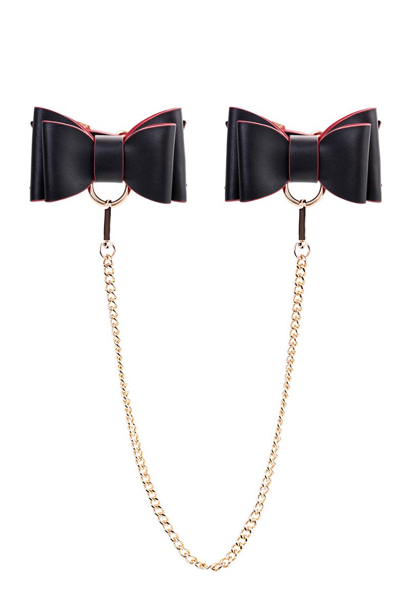 Черно-красный бондажный набор Bow-tie 4