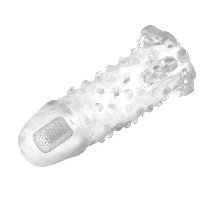 Утолщающая насадка с пупырышками, усиками и вибропулькой - 13,5 см. 3