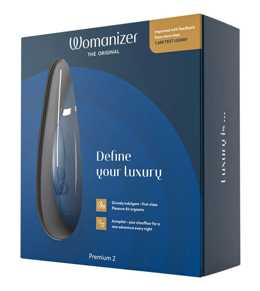 Синий клиторальный стимулятор Womanizer Premium 2 6