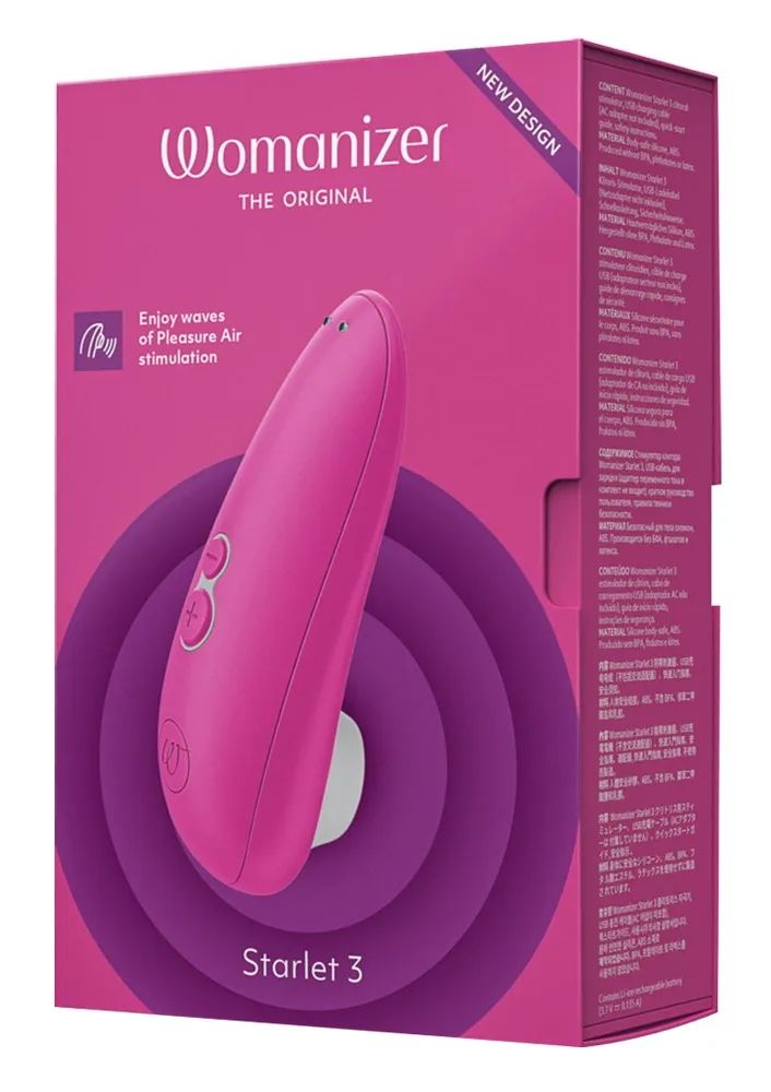 Розовый клиторальный стимулятор Womanizer Starlet 3 5