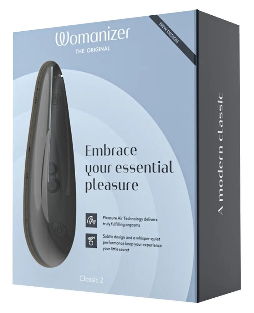 Черный бесконтактный стимулятор клитора Womanizer Classic 2 5