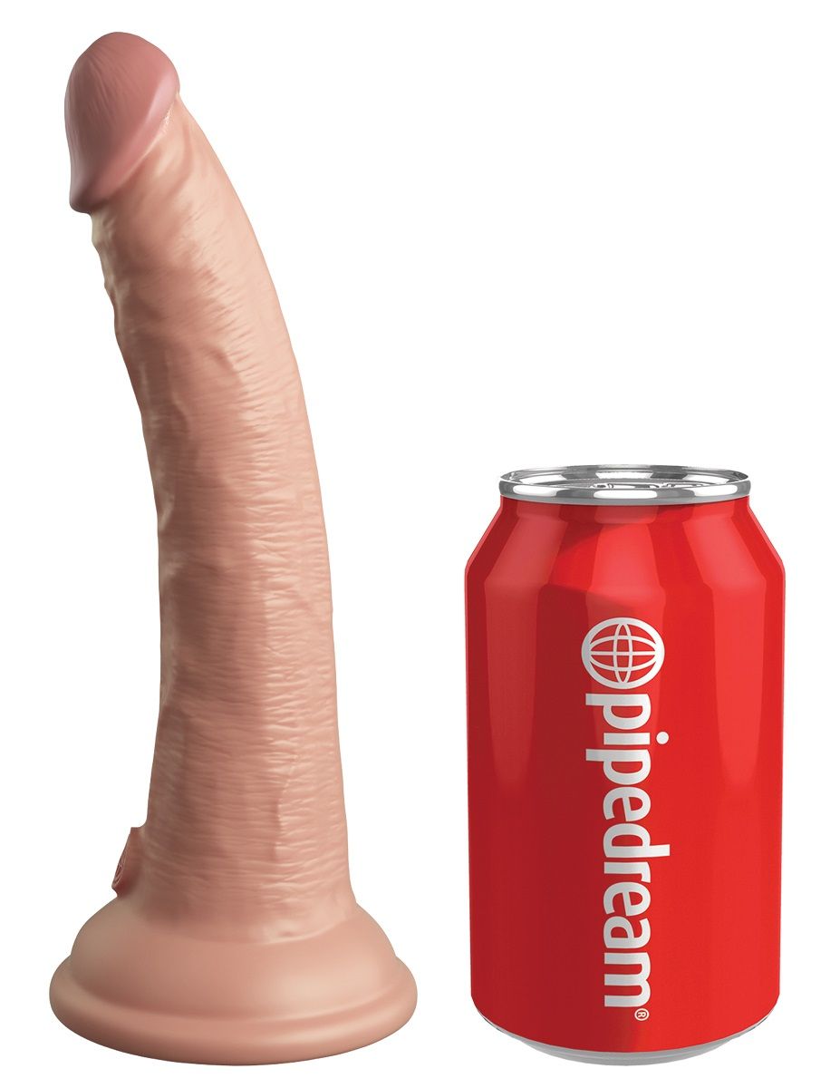 Телесный фаллоимитатор 7" Silicone Dual Density Cock - 21 см. 3