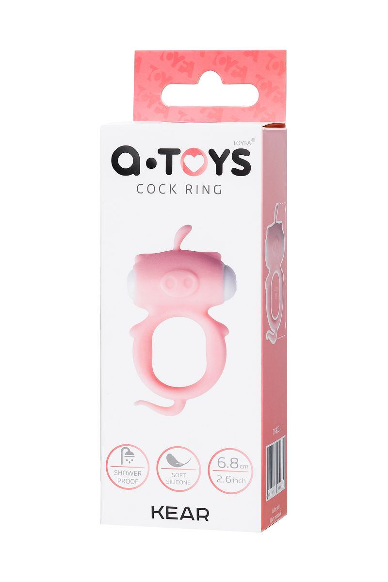 Розовое виброкольцо на пенис Kear 6